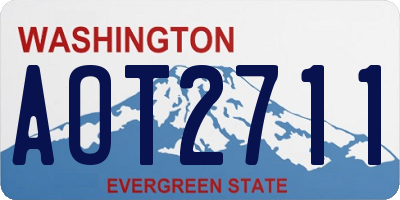WA license plate AOT2711