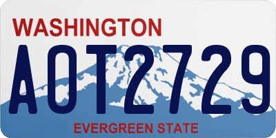 WA license plate AOT2729
