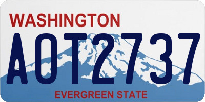 WA license plate AOT2737