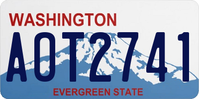 WA license plate AOT2741