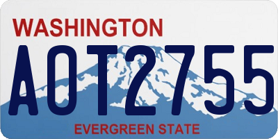 WA license plate AOT2755