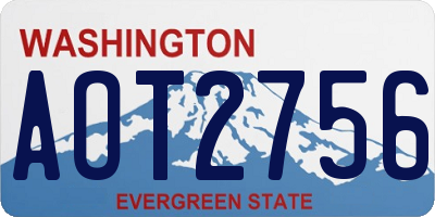 WA license plate AOT2756