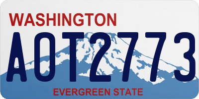 WA license plate AOT2773