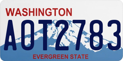 WA license plate AOT2783