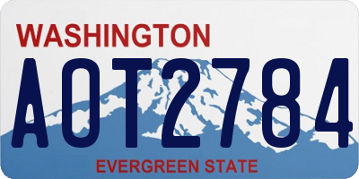 WA license plate AOT2784