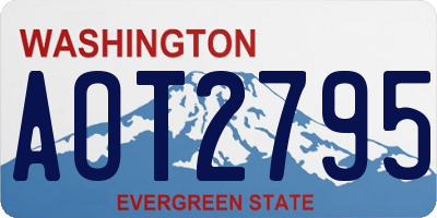 WA license plate AOT2795