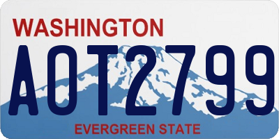 WA license plate AOT2799