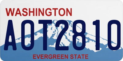 WA license plate AOT2810