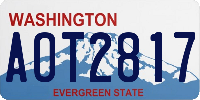 WA license plate AOT2817