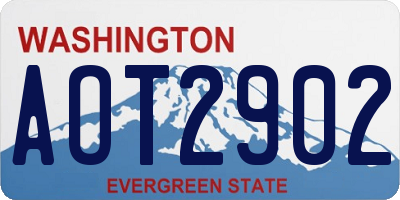 WA license plate AOT2902