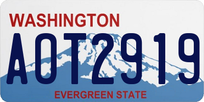 WA license plate AOT2919