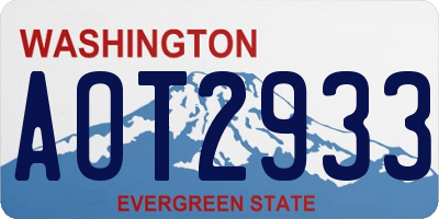 WA license plate AOT2933