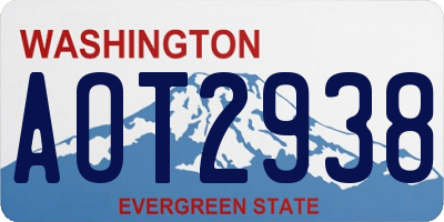 WA license plate AOT2938