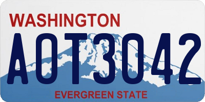 WA license plate AOT3042