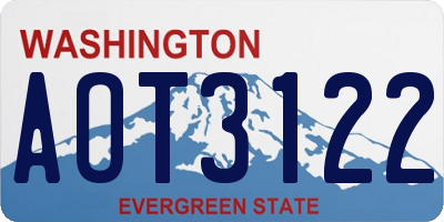 WA license plate AOT3122