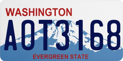WA license plate AOT3168