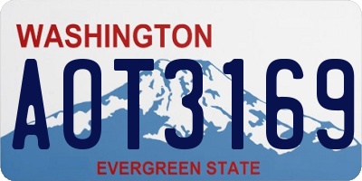 WA license plate AOT3169