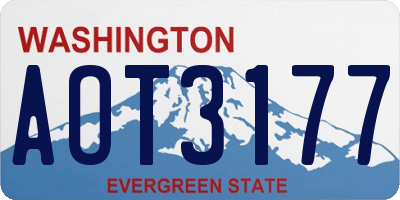 WA license plate AOT3177