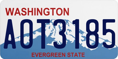 WA license plate AOT3185
