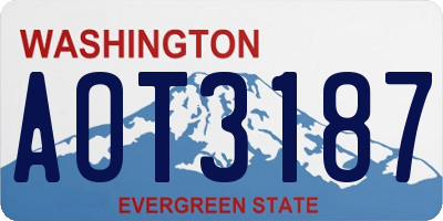 WA license plate AOT3187