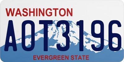 WA license plate AOT3196