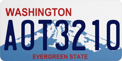 WA license plate AOT3210