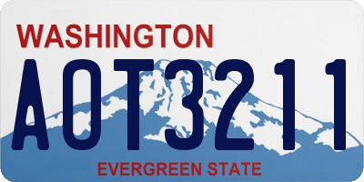 WA license plate AOT3211