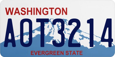 WA license plate AOT3214