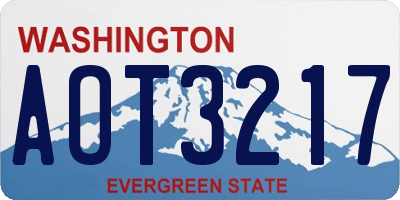 WA license plate AOT3217