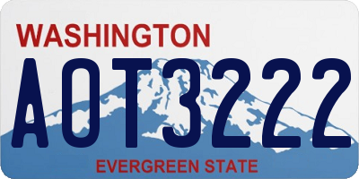 WA license plate AOT3222