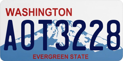 WA license plate AOT3228