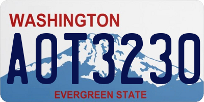 WA license plate AOT3230