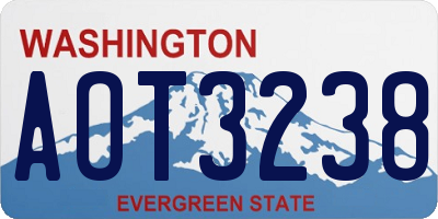 WA license plate AOT3238