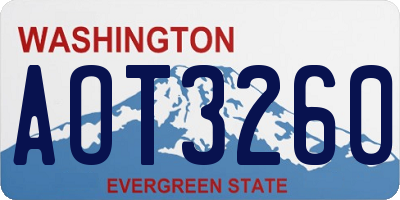 WA license plate AOT3260