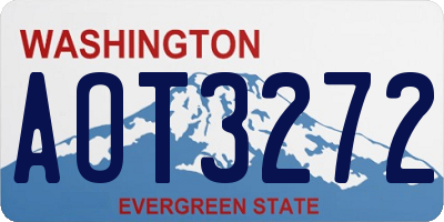 WA license plate AOT3272
