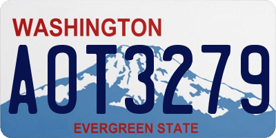 WA license plate AOT3279