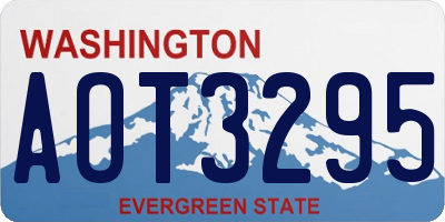 WA license plate AOT3295