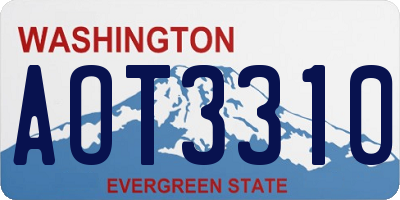 WA license plate AOT3310