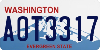 WA license plate AOT3317