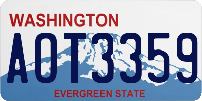 WA license plate AOT3359