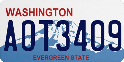 WA license plate AOT3409