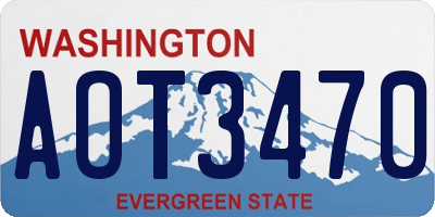 WA license plate AOT3470