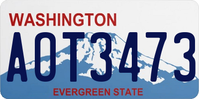 WA license plate AOT3473