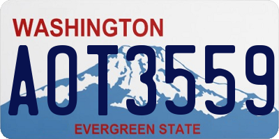WA license plate AOT3559