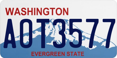 WA license plate AOT3577