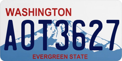 WA license plate AOT3627