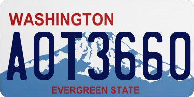 WA license plate AOT3660
