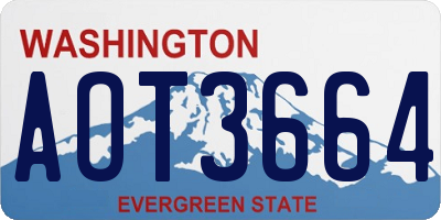 WA license plate AOT3664