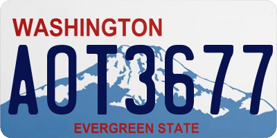 WA license plate AOT3677