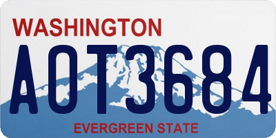 WA license plate AOT3684